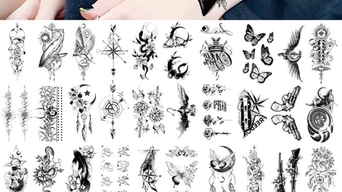 Luckybabys> สติกเกอร์รอยสักชั่วคราว ลายดอกไม้ 3D กันน้ํา สําหรับติดร่างกาย