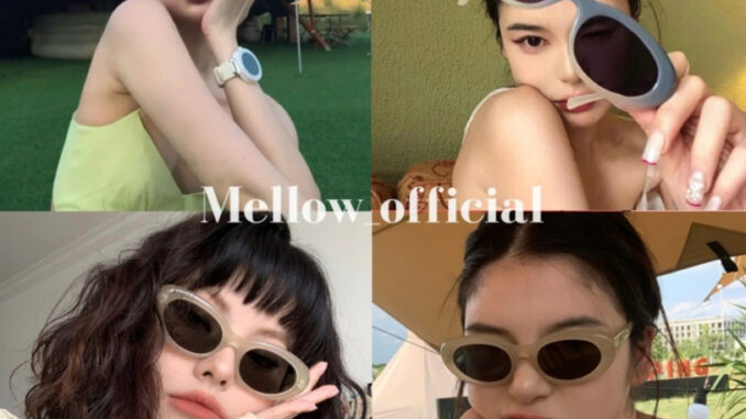 [พร้อมส่งจากไทย ] แว่นตาแฟชั่น แว่นตากันแดด ทรงเจนนี่ แบล็คพิ้ง  รุ่นฮิตTikTok  เทสไอจี ตัวแม่ต้องจัด Mellow SG24.