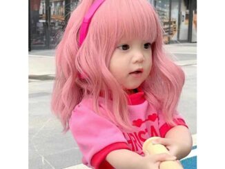 วิกผมสั้นหยิก คอสเพลย์ Lilita น่ารัก สีชมพูอ่อน สําหรับเด็ก