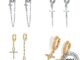 ATHENA JEWELRY หนีบ เงิน ตุ้มหู แท้ เครื่องประดับ ต่างหู ห่วง เครื่องประดับ Silver ต้นฉบับ ข้ามง่าย ผู้หญิง เกาหลี แฟชั่น มอยส์ซาไนท์โกลด์ 925 M094