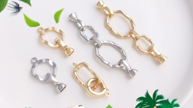 ❤️เครื่องประดับ DIY❤️หัวเข็มขัดชุบทอง 14K ฝังเพทาย ทรงกลมคู่ ประดับไข่มุก สําหรับทําเครื่องประดับ สร้อยคอ แหวน สร้อยข้อมือ DIY[หัวเข็มขัดเชื่อมต่อ/สร้อยข้อมือ/สร้อยคอ/กําไลข้อมือ]
