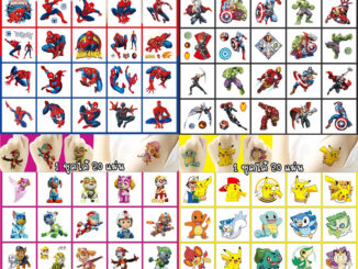 [พร้อมส่ง] TATTOO STICKER  ลายการ์ตูน 1 ชุดได้ 20 แผ่น ขนาด 5*5CM สีคมชัดสวยๆ รุ่นนี้ไม่กันน้ำน้าติดได้ 1-3 วัน