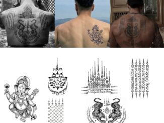 ZOAR พร้อมส่ง A001 Magic tattooสติ๊กเกอร์รอยสักสมุนไพร กันน้ำ ยันต์ห้าแถว กันรอย ยาวนาน กึ่งถาวร แสดงสี เหมือนจริง