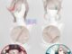 【Manmei】Genshin Impact Fontaine Lyney Lynette Cosplay Wig 32cm/82cm Ash Blonde Wigs Heat Resistant Synthetic Hair