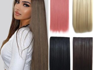 Aelegant กิ๊บติดผมยาวตรง สังเคราะห์ 5 คลิป ไร้รอยต่อ สีแดง หลากสี สําหรับผู้หญิง เด็กผู้หญิง