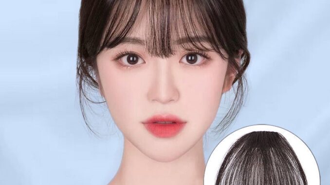 Giulia วิกผมหน้าม้าธรรมชาติ แบบมองไม่เห็น สําหรับผู้หญิง และเด็ก