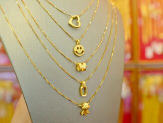 สร้อยคอ(ลายอิตาลี)เงินชุบทอง+จี้ปี่เซียะทองคำ 99.99%  น้ำหนัก 0.1 กรัม และชาร์มอื่นๆ ซื้อยกเซตคุ้มกว่าเยอะ​ แบบราคาเหมาๆ