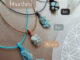 สร้อยคอจี้เชือกถักหินลาริมาร์ Larimar with cotton rope necklace