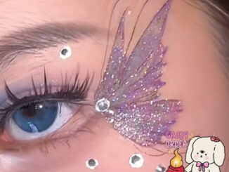 พร้อมส่งจากกทม.  Face Tattoo ปีกผีเสื้อ