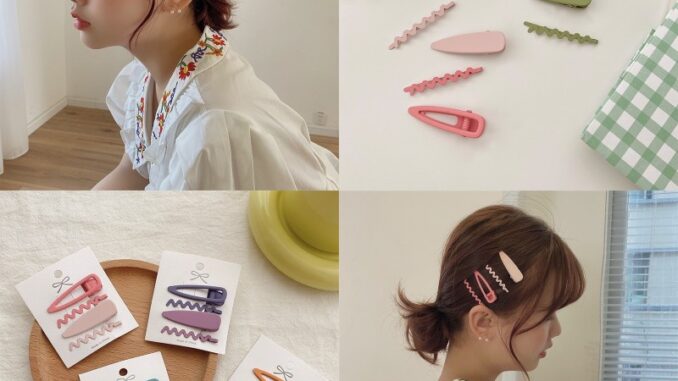 กิ๊บติดผม กิ๊บติดผมหน้าม้า รูปหัวใจน่ารัก สีแคนดี้ เครื่องประดับ สําหรับผู้หญิง