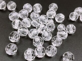 (เม็ดใหญ่ 12mm-30mm)แพ็ค100g/500g ลูกปัดคริสตัล สีขาวใส คริสตัล ลูกปัดคริสตัล ทรงกลม เม็ดกลม แบบกลมเจียร *ทรงตามในภาพ...