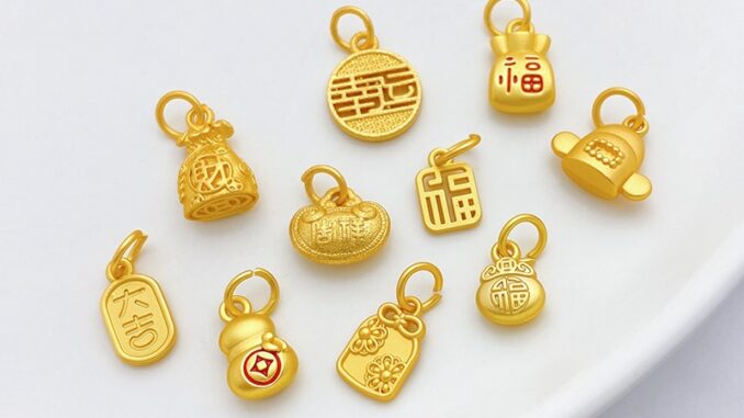 จี้ทองแดง รูปเหรียญกษาปณ์ Zhuangyuan แฮนด์เมด ขนาดเล็ก สไตล์โบราณ สีทอง สําหรับทําสร้อยคอ สร้อยข้อมือ หมวก diy