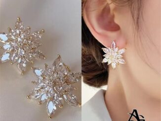 A HELLO GIRL ต่างหูคริสตัล ลายดอกไม้ สไตล์เกาหลี หรูหรา ระดับไฮเอนด์ สําหรับผู้หญิง S925