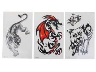 สติกเกอร์รอยสักชั่วคราว ลายแมงป่อง มังกร กันน้ํา สําหรับติดตกแต่งแขน