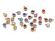 ST.KUNKKA 5 ชิ้น/ถุงสแตนเลส Birthstone จี้