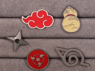 เข็มกลัดโลหะ รูปการ์ตูนนารูโตะ Daybreak Wheel Eyes Rebellious Shuriken Pin เครื่องประดับ สําหรับเพื่อน