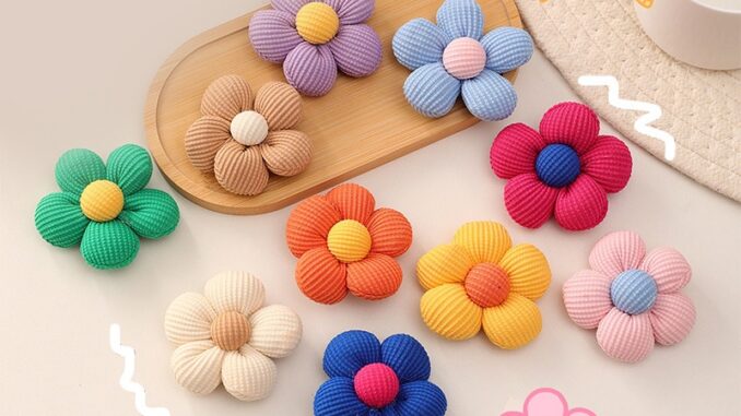 Byce> แผ่นผ้า ลายดอกไม้น่ารัก แฮนด์เมด DIY สําหรับตกแต่งเสื้อผ้า กิ๊บติดผม