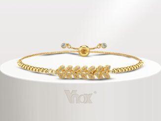 Vnox Maisui สร้อยข้อมือโซ่ ทอง 18K ประดับเพทาย ปรับได้ กันแพ้ เครื่องประดับแฟชั่น สําหรับผู้หญิง