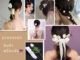 ดอกทิวลิปกํามะหยี่สีขาวและผ้าโพกศีรษะเจ้าสาวสีขาว สินค้าพร้อมส่ง