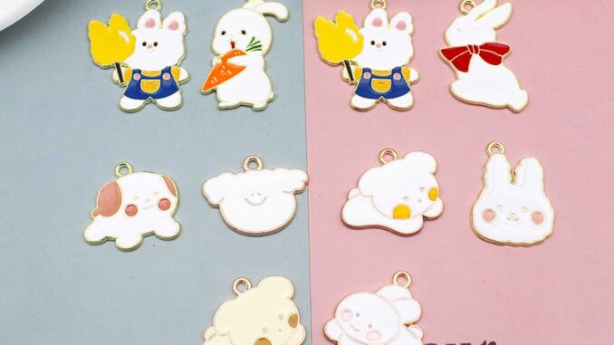 จี้สร้อยคอ รูปกระต่าย หมี แครอท ผ้าฝ้าย แฮนด์เมด DIY 163 2 ชิ้น ต่อล็อต