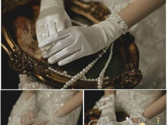 Me ถุงมือลูกไม้ แฟชั่นใหม่ สําหรับเจ้าสาว ใส่ไปงานปาร์ตี้ 1 คู่