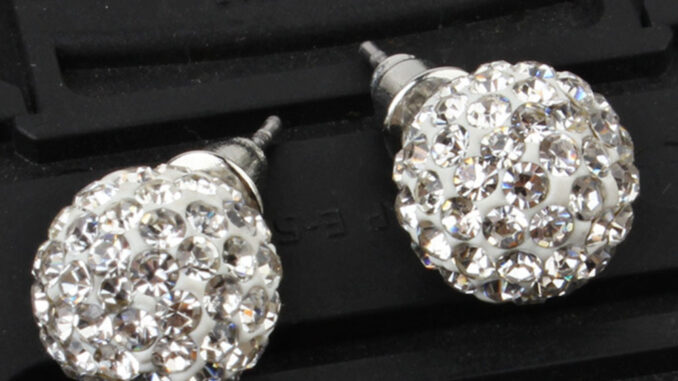 Pave Disco Ball Stud Earrings 10mm 8mm 6mm Clear Austrian Rhinestone