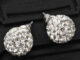 Pave Disco Ball Stud Earrings 10mm 8mm 6mm Clear Austrian Rhinestone