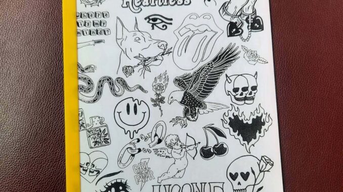 แบบสักลาย แบบลายสักชุดที่ 1 เเทดทูรอยสัก 1 ชุดมี 10 แผ่น (ไม่ใช่สติ๊กเกอร์)