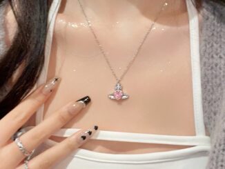Vivienne westwood Saturn สร้อยคอ จี้เพชร สําหรับผู้หญิง