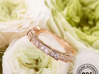 ATHENA JEWELRY แท้ ไดมอนด์ เงิน 925 ต้นฉบับ แหวน เครื่องประดับ Silver โกลด์ งูธรรมดา เครื่องประดับ ผู้หญิง มอยส์ซาไนท์ แฟชั่น เกาหลี R2028