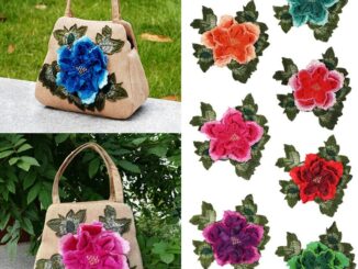 แผ่นแพทช์ ปักลายดอกไม้ ดอกโบตั๋น ขนาดใหญ่ สําหรับเย็บเสื้อผ้า งานฝีมือ DIY จํานวน 1 ชิ้น
