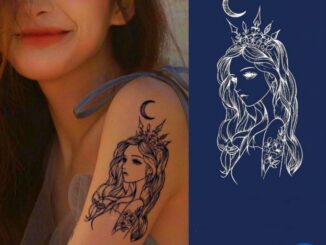 สติกเกอร์รอยสักชั่วคราว ลายดวงจันทร์ ราชินี เซ็กซี่ กันน้ํา 15 วัน