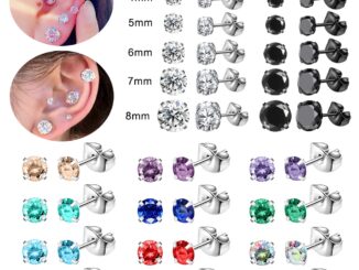 1 ชิ้น 3/4/5/6/7/8 มม. สี คริสตัล ต่างหูสตั๊ด สเตนเลส กระดูกอ่อน ต่างหู Tragus Conch Helix เจาะ ต่างหูสตั๊ด