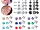 1 ชิ้น 3/4/5/6/7/8 มม. สี คริสตัล ต่างหูสตั๊ด สเตนเลส กระดูกอ่อน ต่างหู Tragus Conch Helix เจาะ ต่างหูสตั๊ด