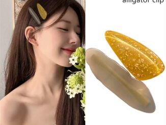 Kf627 กิ๊บติดผมหน้าม้า ปากจระเข้ ลายหินอ่อน สง่างาม สําหรับผู้หญิง 2 ชิ้น