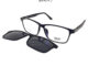 กรอบแว่นสายตา GEZE Clip-On รุ่น HW910-C2 เต็มกรอบสีดำด้าน คลิปออนแม่เหล็ก เลนส์กันแดด Polarized