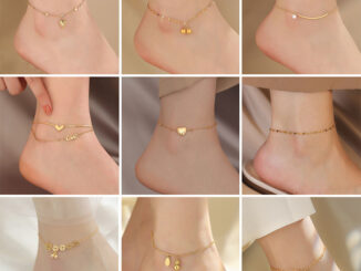 Raymrs สร้อยข้อเท้าโซ่ สเตนเลส ทอง 18K กันน้ํา ไม่จางหาย เครื่องประดับ สําหรับผู้หญิง ของขวัญ