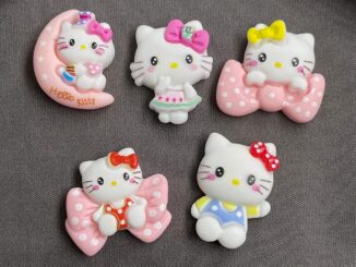 [2 #] Jibbitz Crocs กิ๊บติดผมเรซิ่น ลายการ์ตูนแมว Kt Cat 5 แบบ แฮนด์เมด อุปกรณ์เสริม สําหรับรองเท้า diy FN