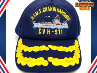 หมวก เรือหลวงจักรีนฤเบศร CVH-911 สีกรมท่า ลายพราง