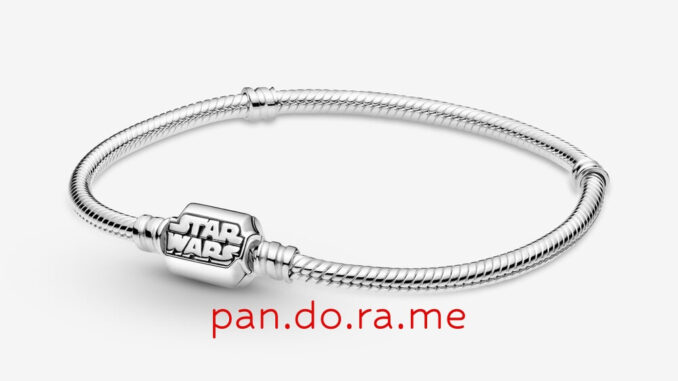 [พร้อมส่ง สินค้าแท้   ] สร้อยข้อมือสตาร์วอล์ รุ่น Pandora Moments Star Wars™ Snake Chain Clasp Bracelet