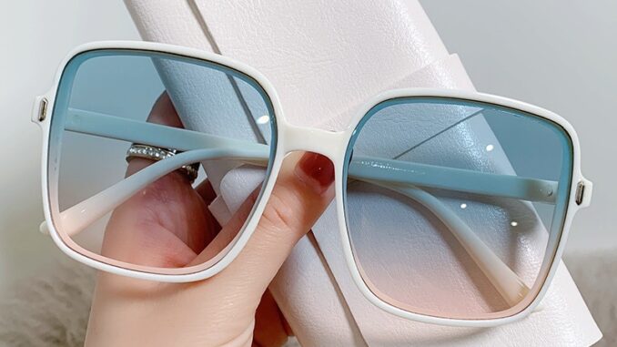 Oyki UV400 แว่นตากันแดด ผู้หญิง สีชมพู กรอบใหญ่ แว่นตากันแดด เทรนด์โปร่งใส แว่นตากันแดด ไล่โทนสี แว่นตาตกแต่ง