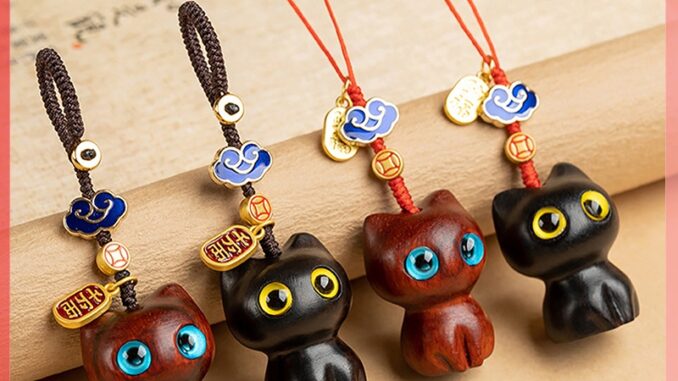 Luckybabys> พวงกุญแจ จี้การ์ตูนแมวน่ารัก สร้างสรรค์ เครื่องประดับ สําหรับผู้หญิง และผู้ชาย