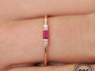 Athena JEWELRY แหวนเงิน 92.5% ทรงสี่เหลี่ยม สไตล์เรโทร สําหรับผู้หญิง R53-TH