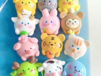 10 ชิ้น สิบสอง ราศีจีน ป้ายหลังแบน เจียรหลังเบี้ย สําหรับกิ๊บติดผม โทรศัพท์ เครื่องประดับ งานฝีมือ อุปกรณ์ตกแต่ง