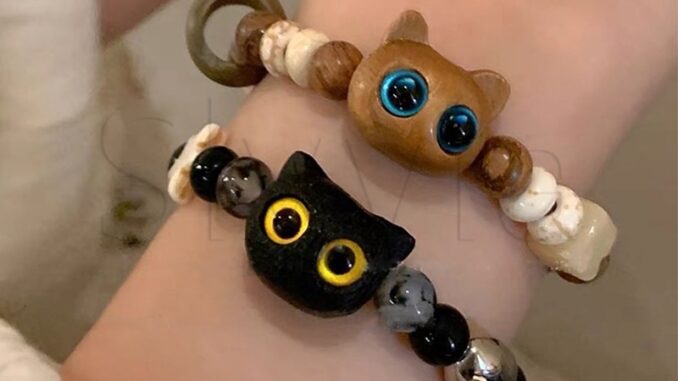 เครื่องประดับ สร้อยข้อมือ ประดับลูกปัดหินธรรมชาติ ลายการ์ตูนแมวน่ารัก สามารถปรับได้ เหมาะกับของขวัญวันวาเลนไทน์ สําหรับผู้หญิง เครื่องประดับ สร้อยข้อมือ ประดับลูกปัดหินธรรมชาติ ลายการ์ตูนแมวน่ารัก สามารถปรับได้ เหมาะกับของขวัญวันวาเลนไทน์ สําหรับผู้หญิง