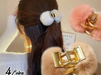 กิ๊บติดผมหางม้า โลหะ กันลื่น สีพื้น แบบเรียบง่าย แฟชั่นฤดูหนาว สําหรับผู้หญิง