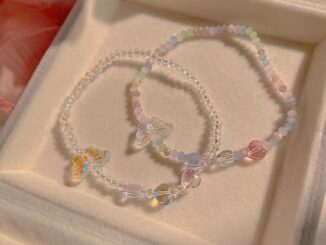 【XINYIA】สร้อยข้อมือ ลูกปัดคริสตัล ผีเสื้อ หลากสี ออกแบบเฉพาะ แฟนสาว ฤดูร้อน สําหรับผู้หญิง 2024