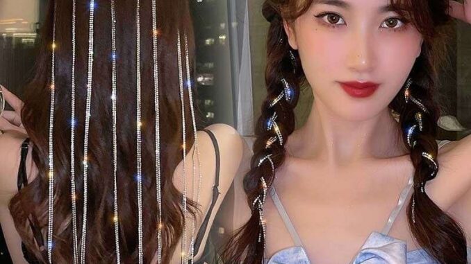 COD  กิ๊บติดผมประ กิ๊บติดผมเพชร โซ่ บัตรผมพู่ ผมถักเปีย ถักเปียสกปรก