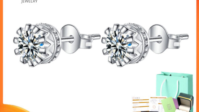 Petchara Jewelry ต่างหูเพชรโมอีส 50 ตังค์ น้ำ 100-98 เงินแท้ 92.5% D-VVS1 : D3018 Petchara Jewelry ต่างหูเพชรโมอีส 50 ตังค์ น้ำ 100-98 เงินแท้ 92.5% D-VVS1 : D3018