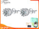 Petchara Jewelry ต่างหูเพชรโมอีส 50 ตังค์ น้ำ 100-98 เงินแท้ 92.5% D-VVS1 : D3018